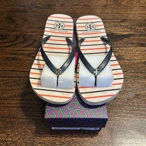 Tory Burch Thin Printed Flip Flops